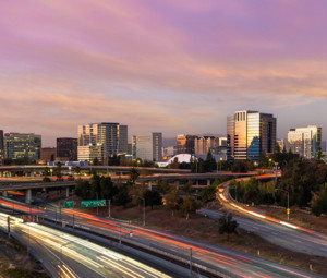 San Jose city skyline at dusk