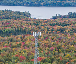 A cell tower in the Northeast helps bring coverage to a rural part of New England.